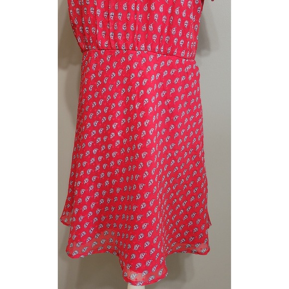 NWT Loft Red Paisley Chiffon Dress - Picture 7 of 7